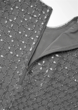 Daline Beaded oversized tee Castor Gray ROTATE By Birger Christensen 